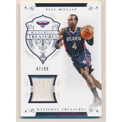 2014-15 Panini National Treasures Material Treasures #MTPM Paul Millsap