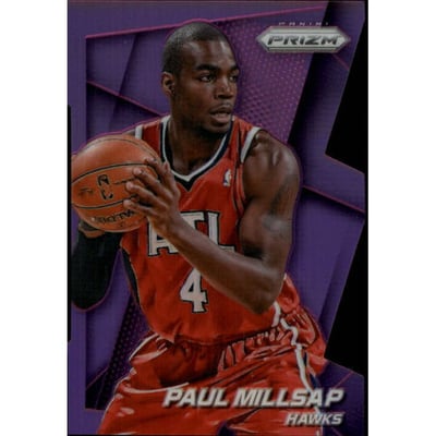 2014-15 Panini Prizm Prizms Purple Die Cut #130 Paul Millsap