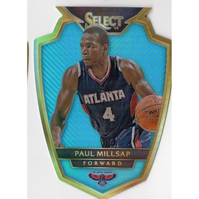 2014-15 Select Premier Prizms Light Blue Die Cut #117 Paul Millsap