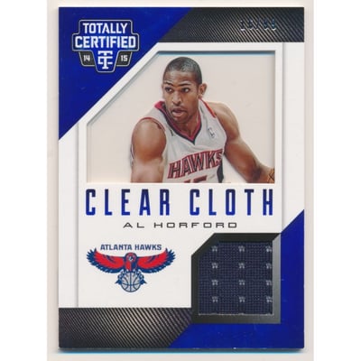 2014-15 Totally Certified Clear Cloth Jerseys Blue #1 Al Horford/99