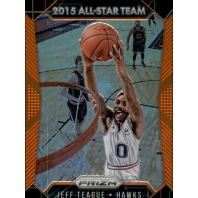 2015-16 Panini Prizm Prizms Orange #362 Jeff Teague AS