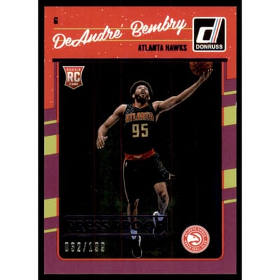 2016-17 Donruss Press Proofs Purple #168 DeAndre' Bembry