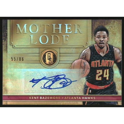 2016-17 Panini Gold Standard Mother Lode Autographs #47 Kent Bazemore/86