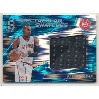 2016-17 Panini Spectra Spectacular Swatches Neon Blue #2 Paul Millsap/99
