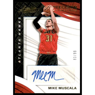 2017-18 Absolute Memorabilia Precision Signatures #15 Mike Muscala/99