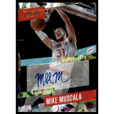 2017-18 Prestige Bonus Shots Signatures Crystal #31 Mike Muscala