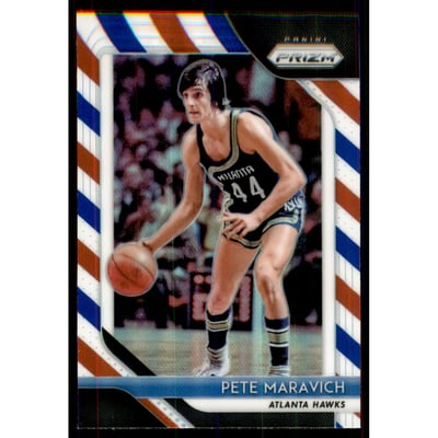 2018-19 Panini Prizm Prizms Red White and Blue #255 Pete Maravich