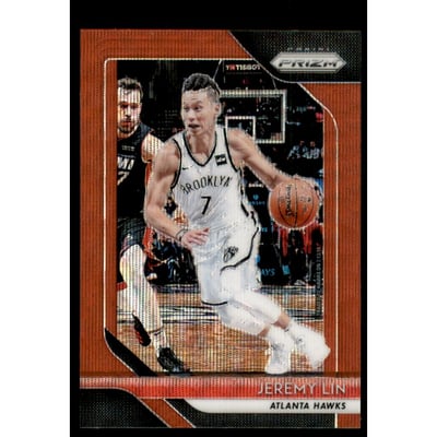 2018-19 Panini Prizm Prizms Ruby Wave #8 Jeremy Lin