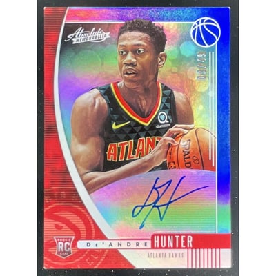 2019-20 Absolute Memorabilia Rookie Level 2 #RA-DAH De Andre Hunter RC Auto /49