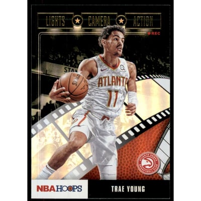 2019-20 Hoops Lights Camera Action Holo #22 Trae Young