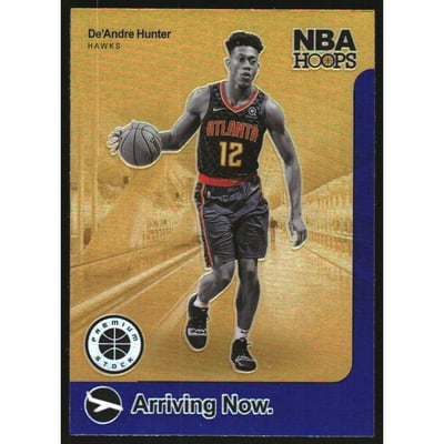 2019-20 Hoops Premium Stock Arriving Now Purple #14 De'Andre Hunter
