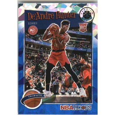 2019-20 Hoops Premium Stock Prizms Blue Cracked Ice #299 De'Andre Hunter