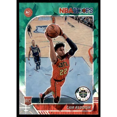 2019-20 Hoops Premium Stock Prizms Green Cracked Ice #207 Cam Reddish