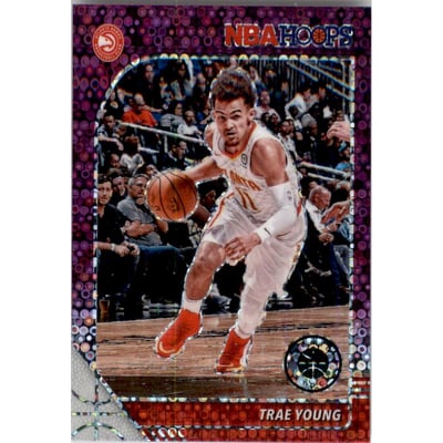2019-20 Hoops Premium Stock Prizms Purple Disco #1 Trae Young