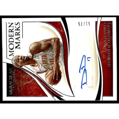 2019-20 Immaculate Collection Modern Marks Autographs #13 Dewayne Dedmon