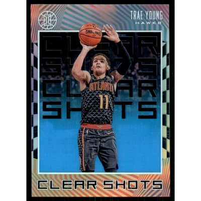 2019-20 Panini Illusions Clear Shots Sapphire #5 Trae Young