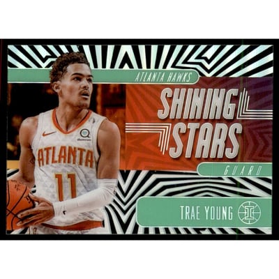 2019-20 Panini Illusions Shining Stars Emerald #12 Trae Young