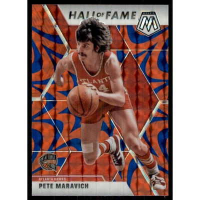 2019-20 Panini Mosaic Mosaic Blue Reactive #295 Pete Maravich HOF