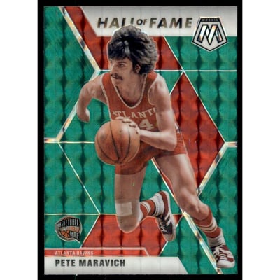 2019-20 Panini Mosaic Mosaic Green #295 Pete Maravich HOF