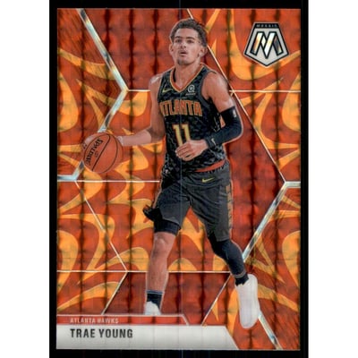 2019-20 Panini Mosaic Mosaic Orange Reactive #182 Trae Young