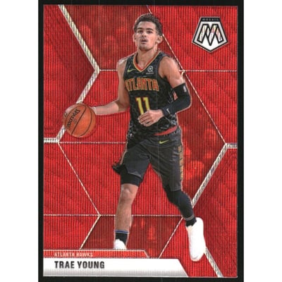 2019-20 Panini Mosaic Mosaic Red Wave #182 Trae Young