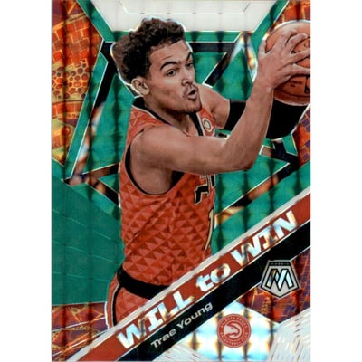 2019-20 Panini Mosaic Will to Win Mosaic Green #11 Trae Young