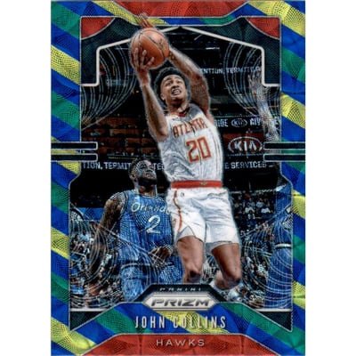 2019-20 Panini Prizm Prizms Choice Blue Yellow and Green #32 John Collins