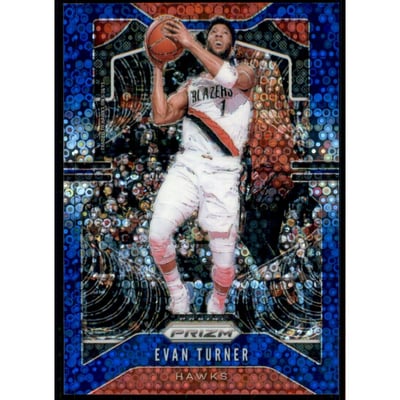 2019-20 Panini Prizm Prizms Fast Break Blue #119 Evan Turner