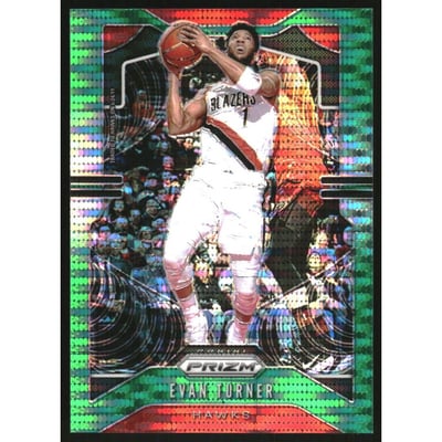 2019-20 Panini Prizm Prizms Green Pulsar #119 Evan Turner