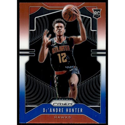 2019-20 Panini Prizm Prizms Red White and Blue #251 De'Andre Hunter