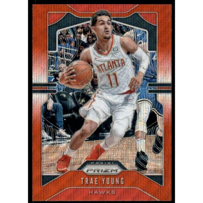 2019-20 Panini Prizm Prizms Ruby Wave #31 Trae Young