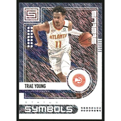 2019-20 Panini Status Status Symbols Blue #21 Trae Young