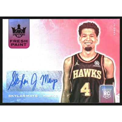 2020-21 Court Kings Fresh Paint Autographs Ruby #16 Skylar Mays/49