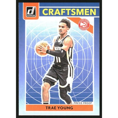 2020-21 Donruss Craftsmen Press Proof #9 Trae Young