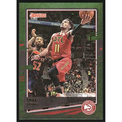 2020-21 Donruss Green Flood #153 Trae Young