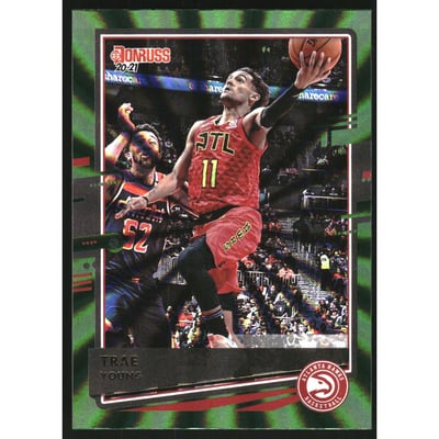 2020-21 Donruss Holo Green Laser #153 Trae Young