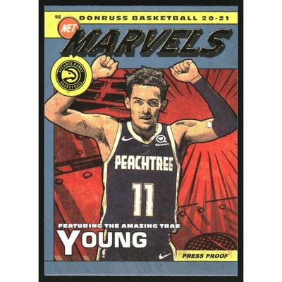 2020-21 Donruss Net Marvels Press Proof #1 Trae Young