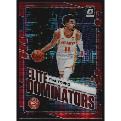 2020-21 Donruss Optic Elite Dominators Red Pulsar #10 Trae Young