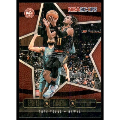 2020-21 Hoops Lights Camera Action Holo #8 Trae Young