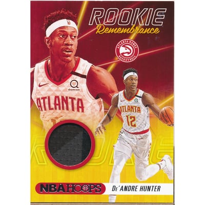 2020-21 Hoops Rookie Remembrance Jerseys #15 De'Andre Hunter