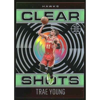 2020-21 Panini Illusions Clear Shots Emerald #10 Trae Young