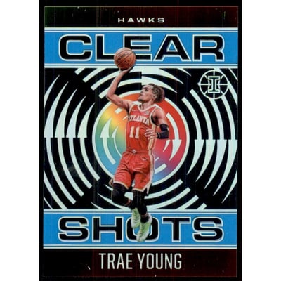 2020-21 Panini Illusions Clear Shots Sapphire #10 Trae Young