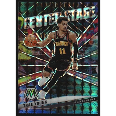 2020-21 Panini Mosaic Center Stage #20 Trae Young