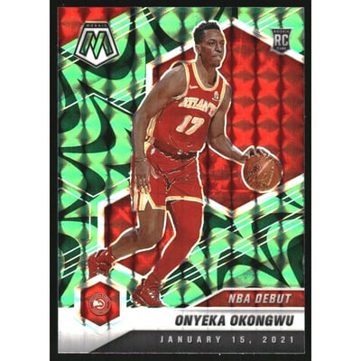 2020-21 Panini Mosaic Mosaic Reactive Green #274 Onyeka Okongwu