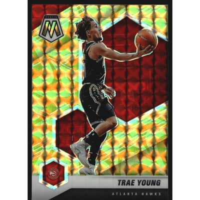 2020-21 Panini Mosaic Mosaic Reactive Yellow #18 Trae Young