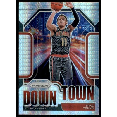 2020-21 Panini Prizm Downtown Bound Prizms Hyper #8 Trae Young