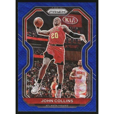 2020-21 Panini Prizm Prizms Blue Wave #28 John Collins