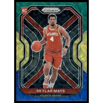 2020-21 Panini Prizm Prizms Choice Blue Yellow and Green #255 Skylar Mays