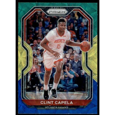 2020-21 Panini Prizm Prizms Choice Blue Yellow and Green #69 Clint Capela