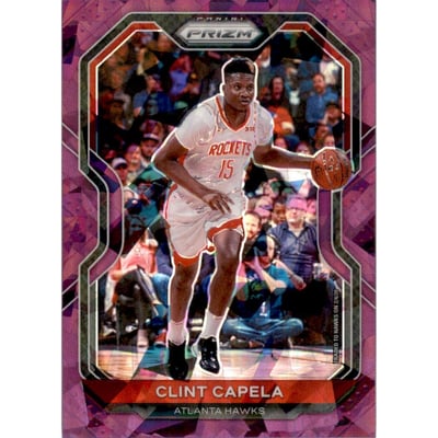 2020-21 Panini Prizm Prizms Purple Ice #69 Clint Capela
